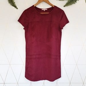 stitch fix lavender brown faux suede dress, small